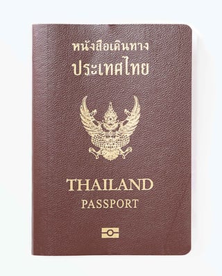 Thailand passport cover with emblem