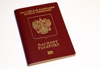 Russian Federation passport on the table