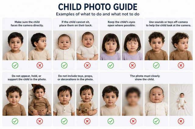 Do And Dont Guidelines For Child Photo Specifications