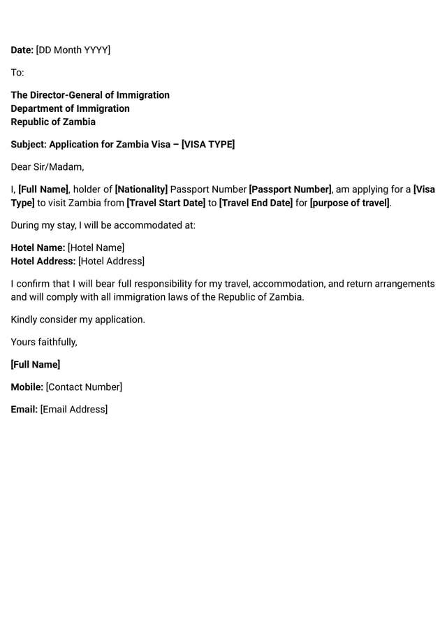 Sample Self Cover Letter