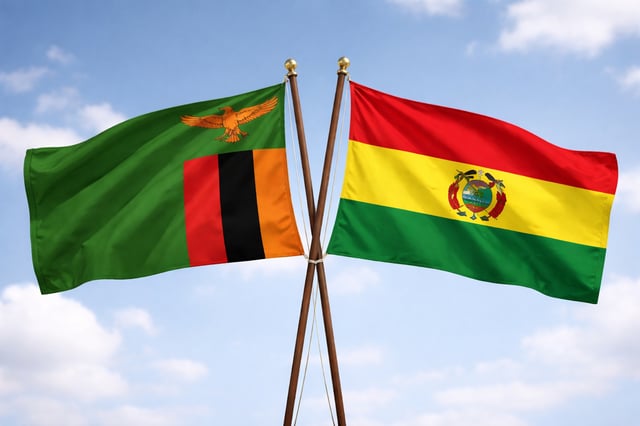 Zambia And Bolivia Flags