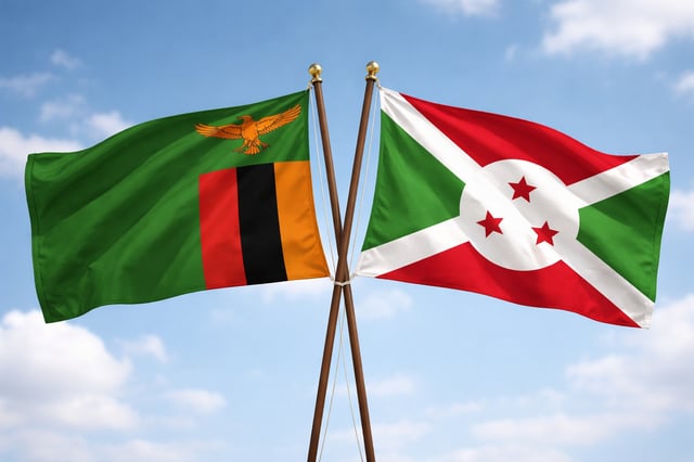 Zambia And Burundi Flags