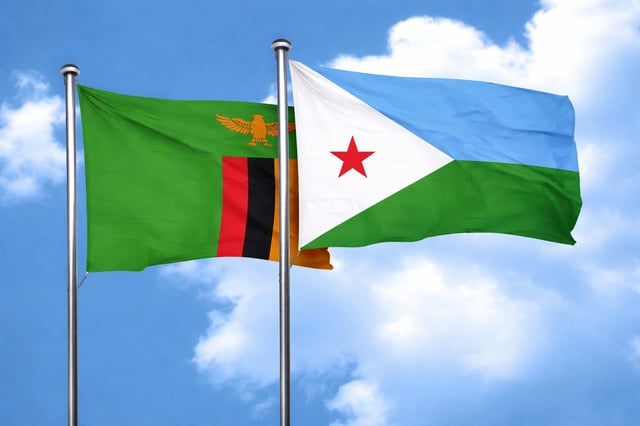 Zambia And Djibouti Flags