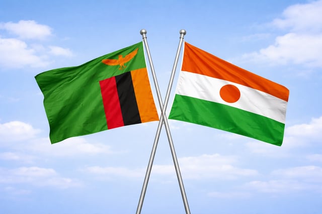 Zambia And Niger Flags