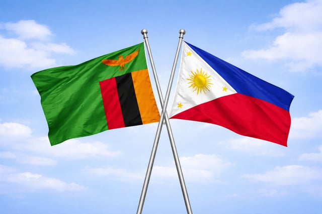 Zambia And Philippines Flags