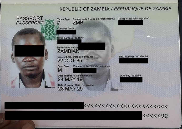 Zambia E-visa photo requirement